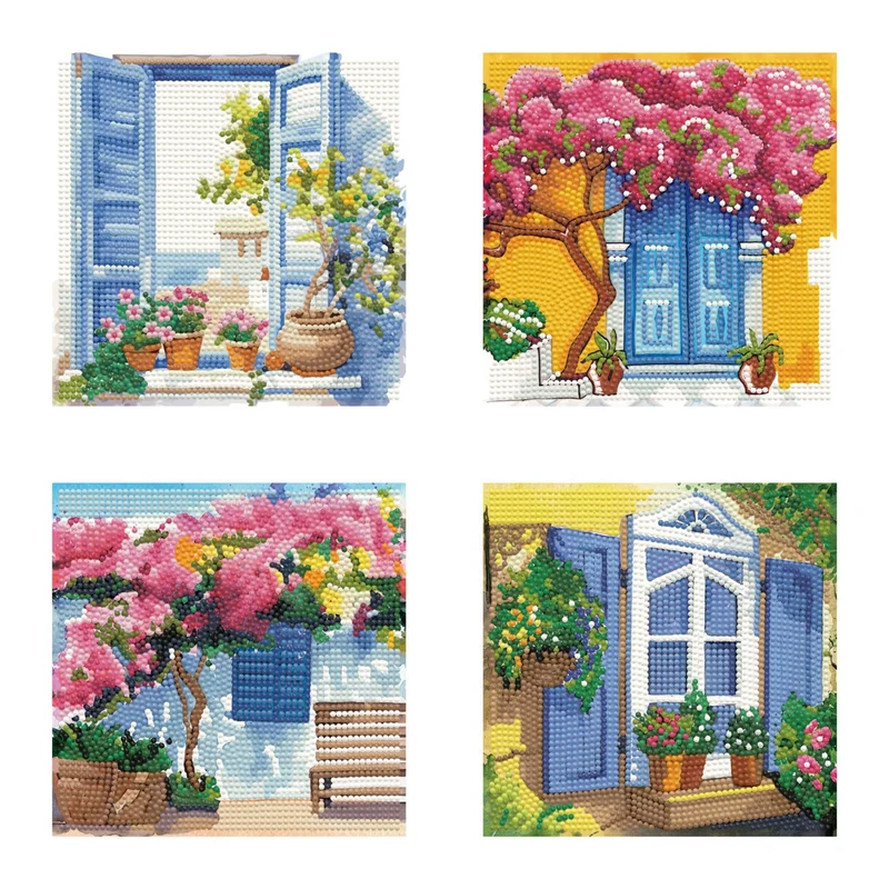 Diamond Dotz - Mini Dotz Set, 4Pack, 13x13cm, Mediterranean Dreams