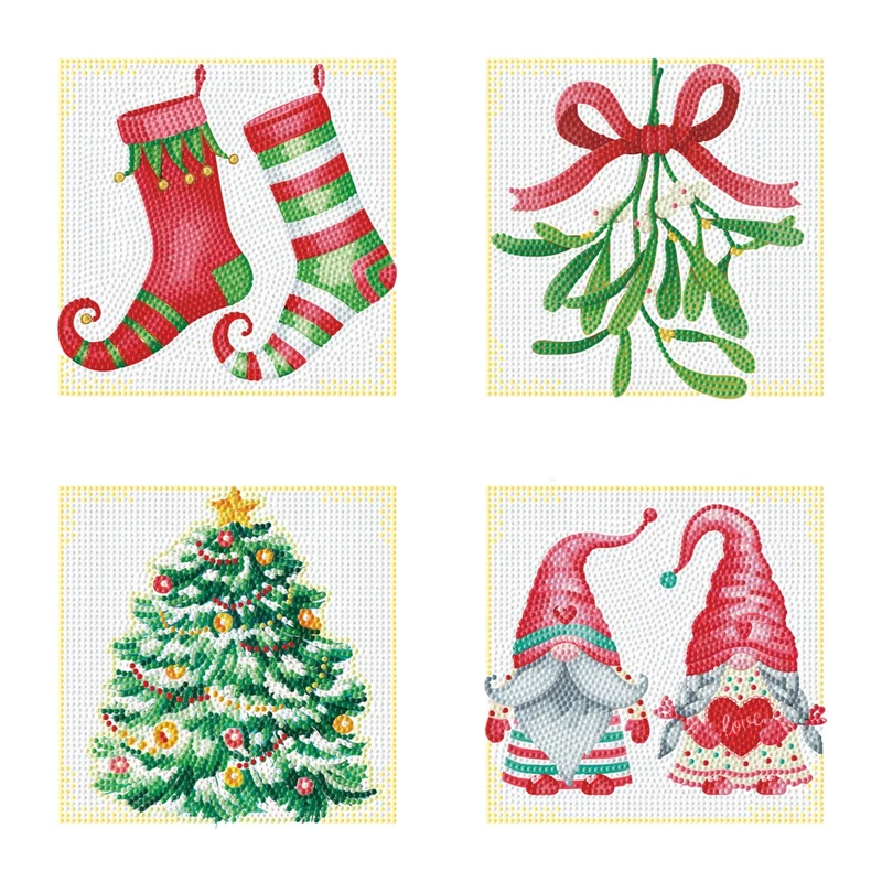 Diamond Dotz - Mini Dotz Set, 4Pack, 13x13cm, Christmas Joy