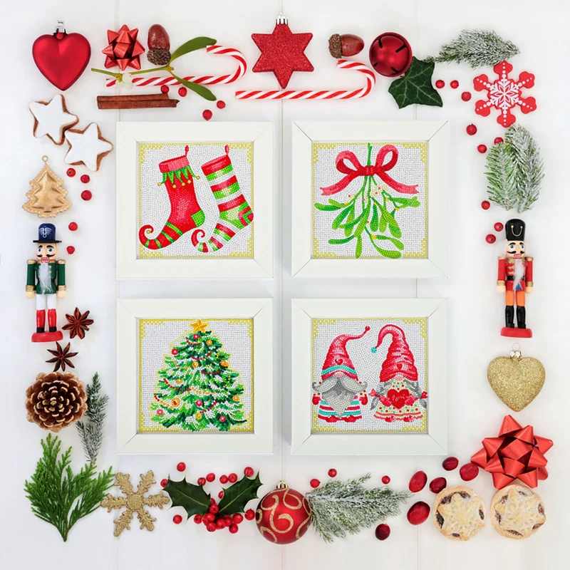 Diamond Dotz - Mini Dotz Set, 4Pack, 13x13cm, Christmas Joy