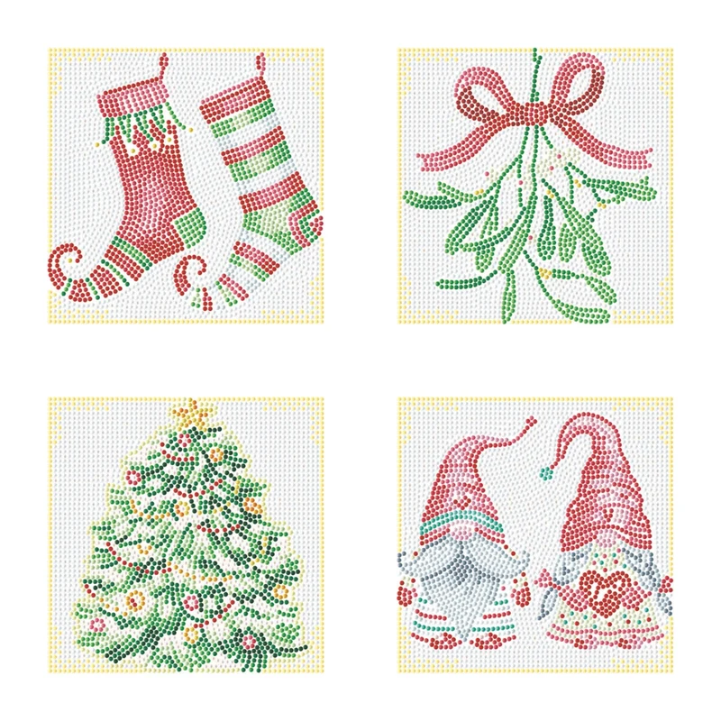 Diamond Dotz - Mini Dotz Set, 4Pack, 13x13cm, Christmas Joy