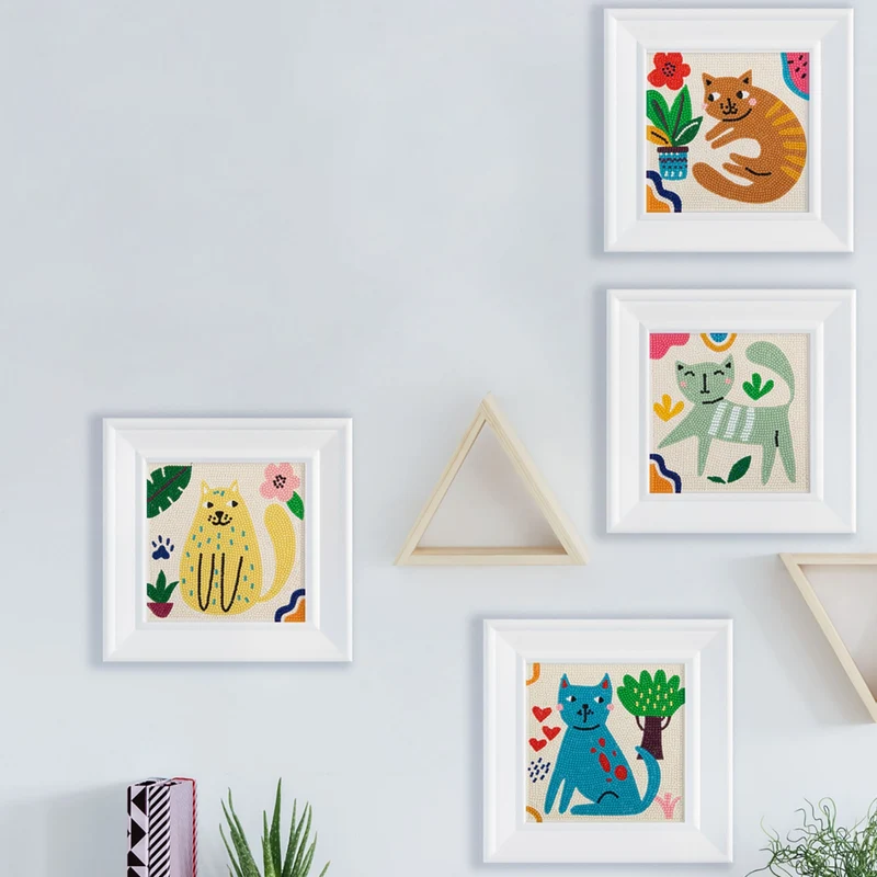 Diamond Dotz - Mini Dotz Set, 4Pack, 13x13cm, I Love Cats