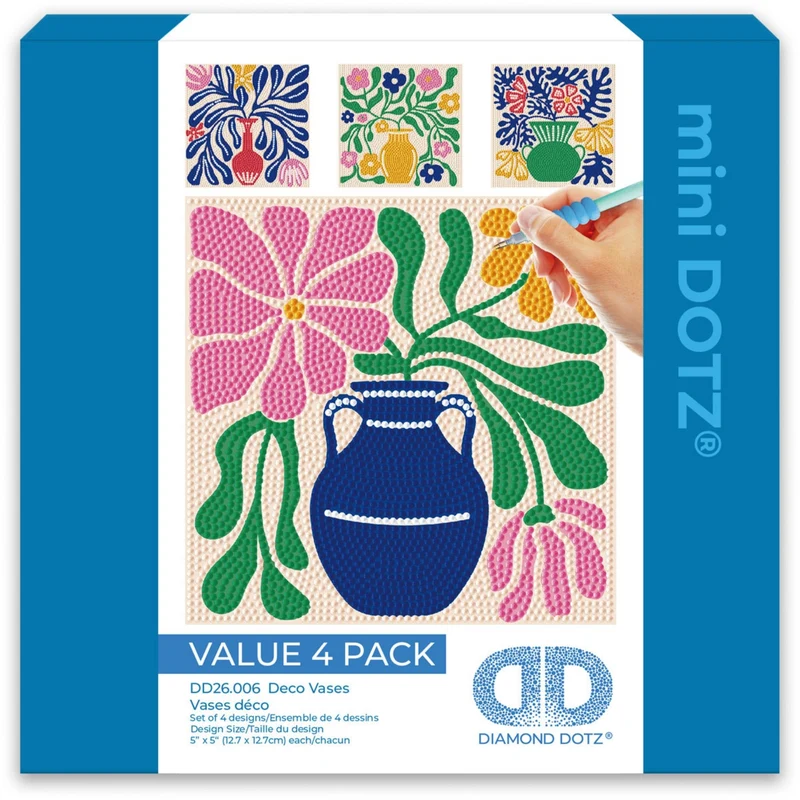 Diamond Dotz - Mini Dotz Set, 4Pack, 13x13cm, Deco Vases