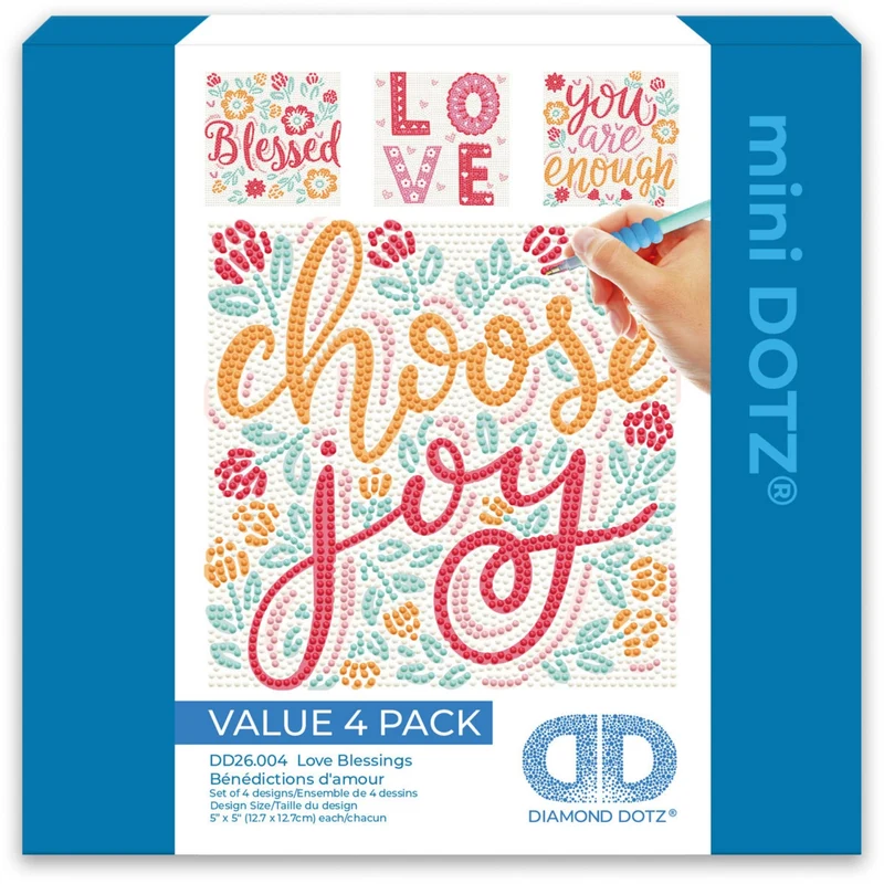 Diamond Dotz - Mini Dotz Set, 4Pack, 13x13cm, Love Blessings