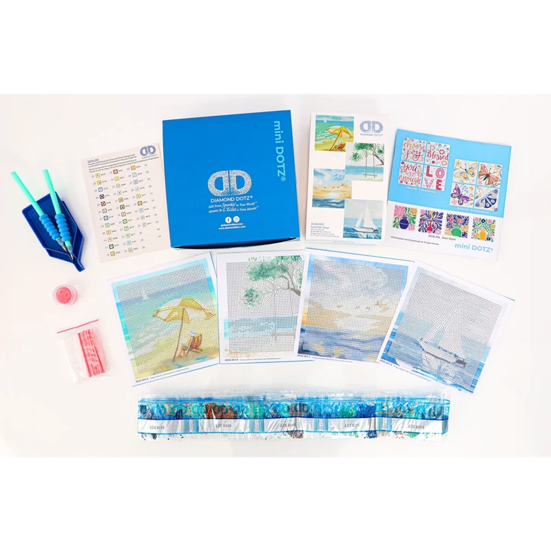 Diamond Dotz - Mini Dotz Set, 4Pack, 13x13cm, Summer Days
