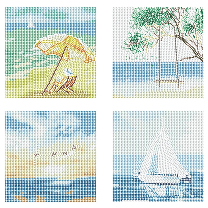 Diamond Dotz - Mini Dotz Set, 4Pack, 13x13cm, Summer Days