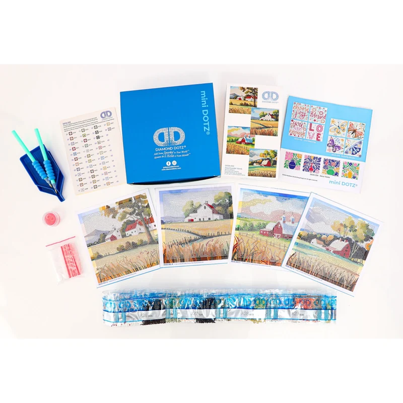 Diamond Dotz - Mini Dotz Set, 4Pack, 13x13cm, Countryside Views
