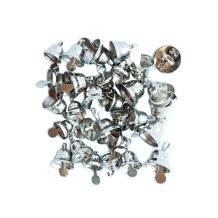 Decorative Silver Bells, 30 pcs