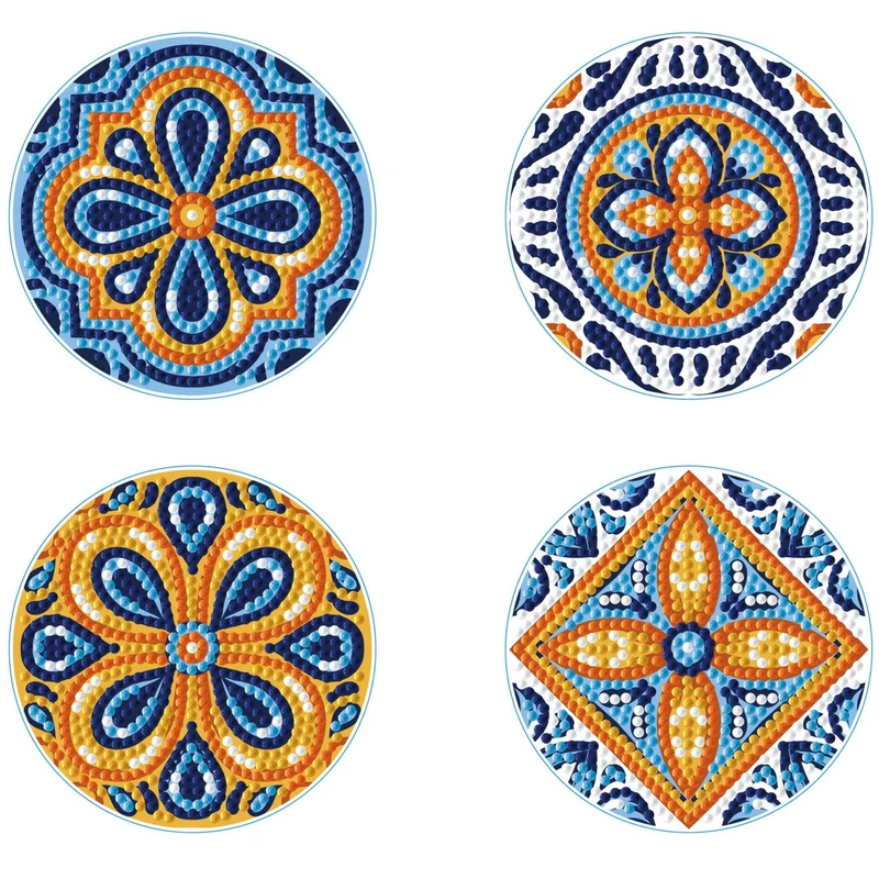 Diamond Dotz, Coasters, 4Pack, 10x10cm, Portuguese Tiles