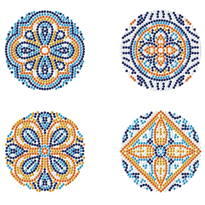 Diamond Dotz, Coasters, 4Pack, 10x10cm, Portuguese Tiles