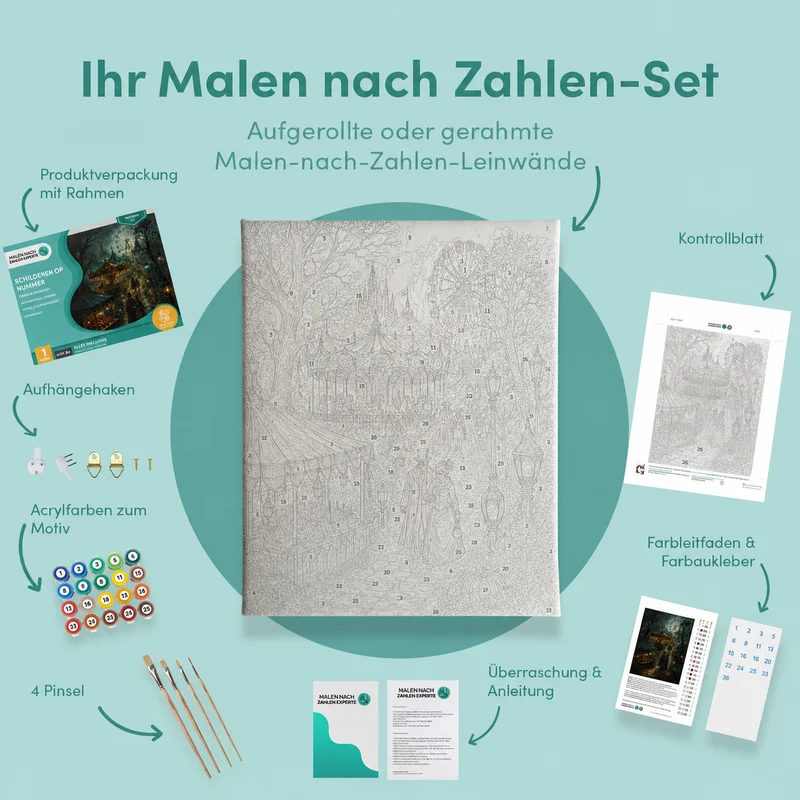 Malen nach Zahlen – Der verzauberte Nachtjahrmarkt