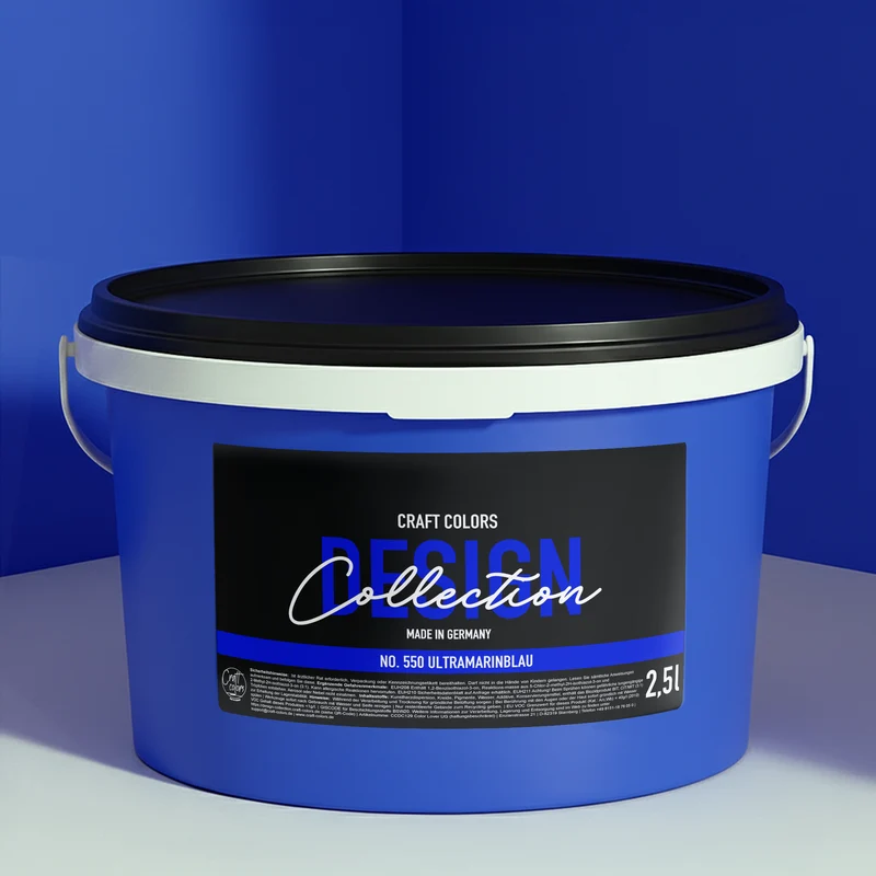 Wandfarbe Ultramarinblau No.536 Design Collection edelmatt 2,5 L