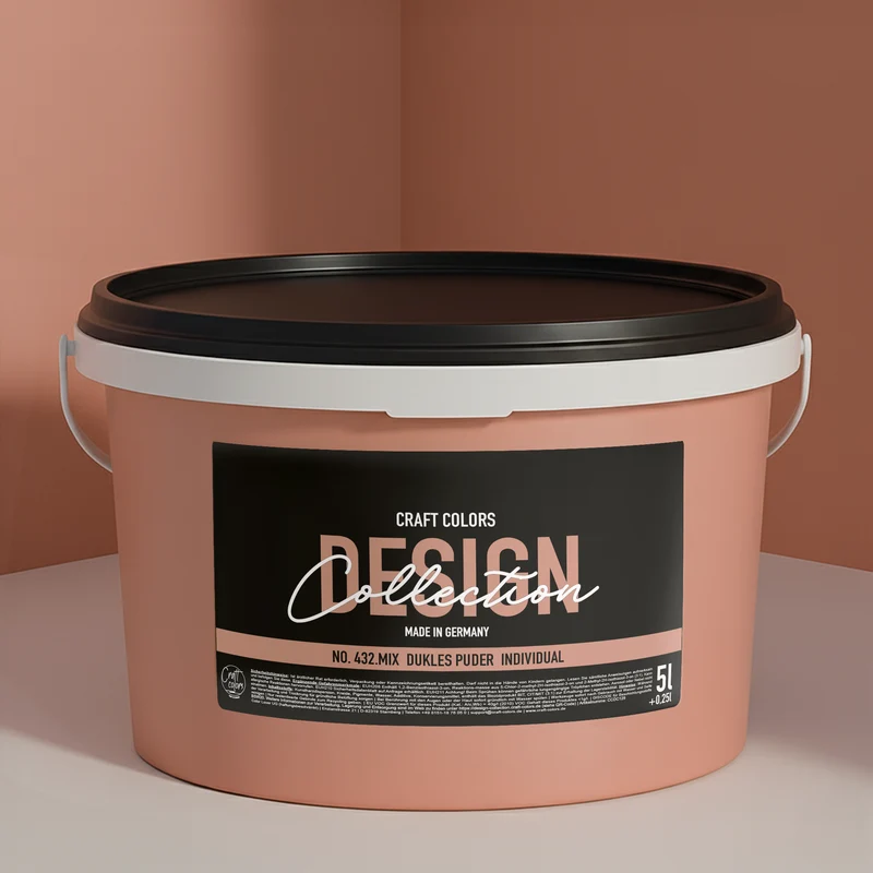 Wandfarbe dunkels Puder No. 432.mix Individual ( 5,25 L) edelmatt