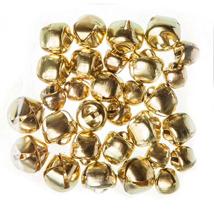 Decorative Gold Bells, Set of 30