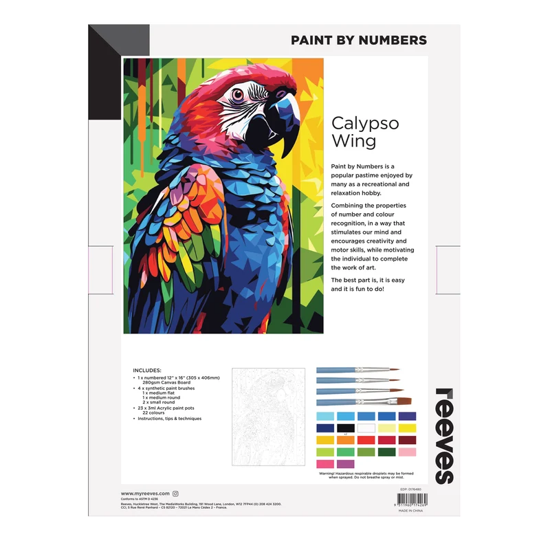 Reeves Paint by Numbers 12x16 inch - Calypso Wing