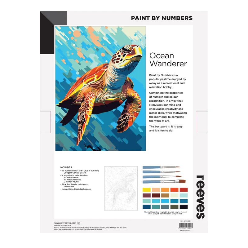 Reeves Paint by Numbers 12x16 inch - Ocean Wanderer