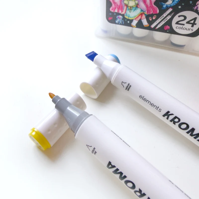 Elements - Alcohol Markers - Kroma 24 piece Set with Storage Box