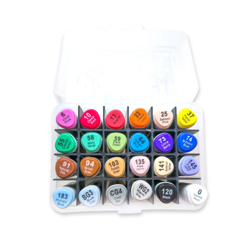 Elements - Alcohol Markers - Kroma 24 piece Set with Storage Box