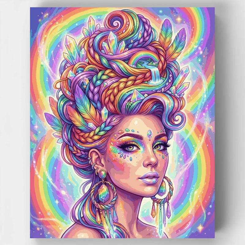 "Rainbow Beauty" Paint by Numbers Kit