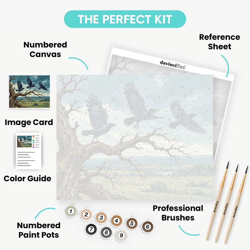 Crows Taking Flight - Paint by Numbers Kit