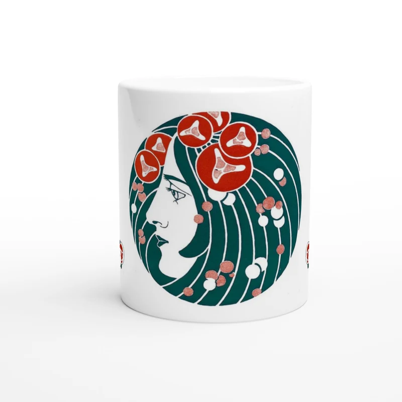 Keramiktasse Buchschmuck