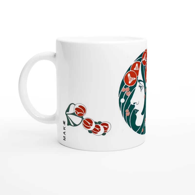 Keramiktasse Buchschmuck