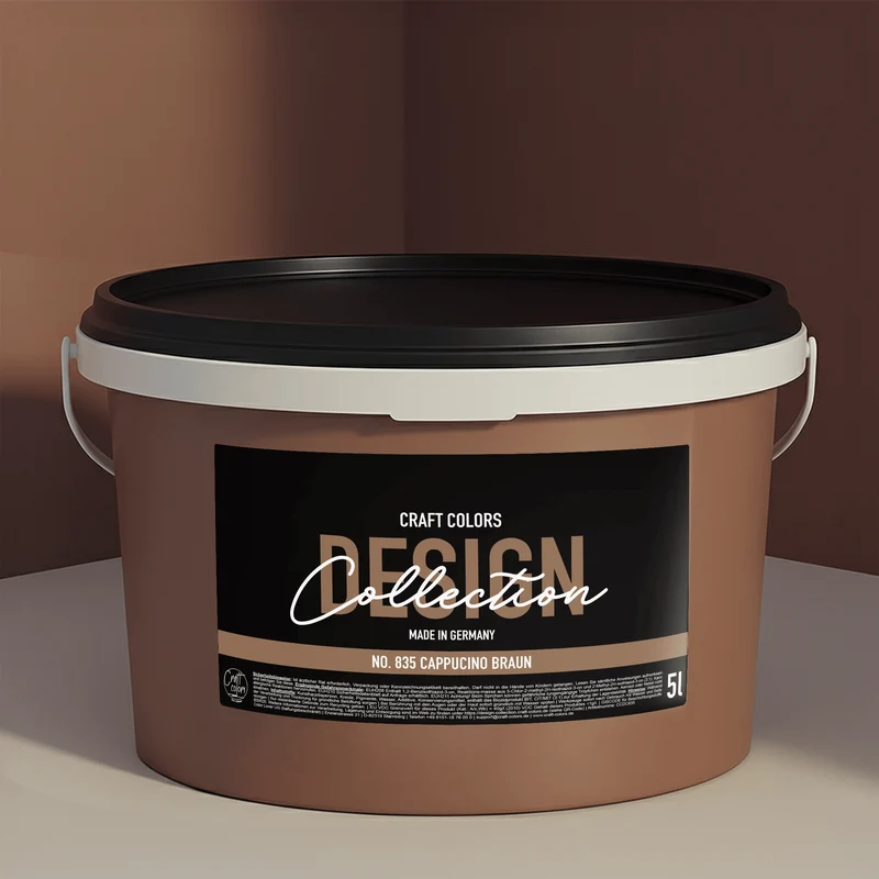 Wandfarbe Cappuccino Braun No. 835 Design Collection edelmatt
