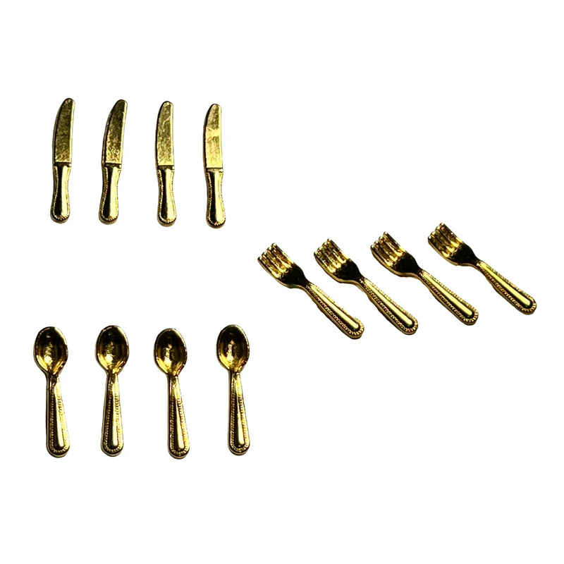Besteck 12-teilig golden modern