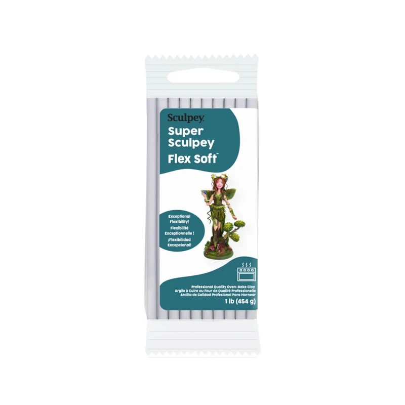 Super Sculpey - Flex Soft - Grey, 1 lb (454 g)