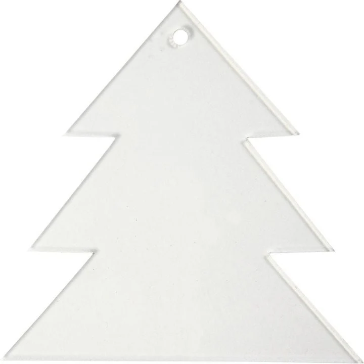 Decorative Acrylic Trees, 8 cm, Set of 5
