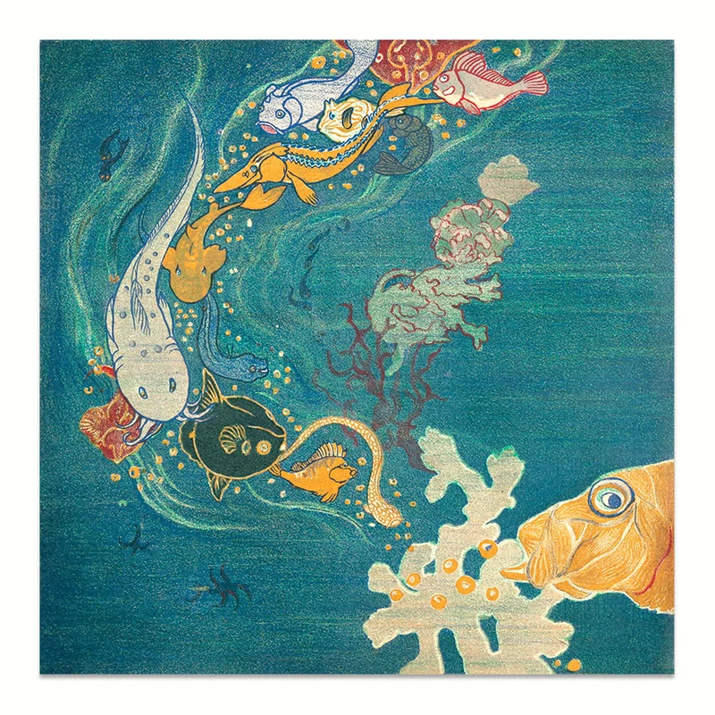 Kunstdruck: Stickereientwurf