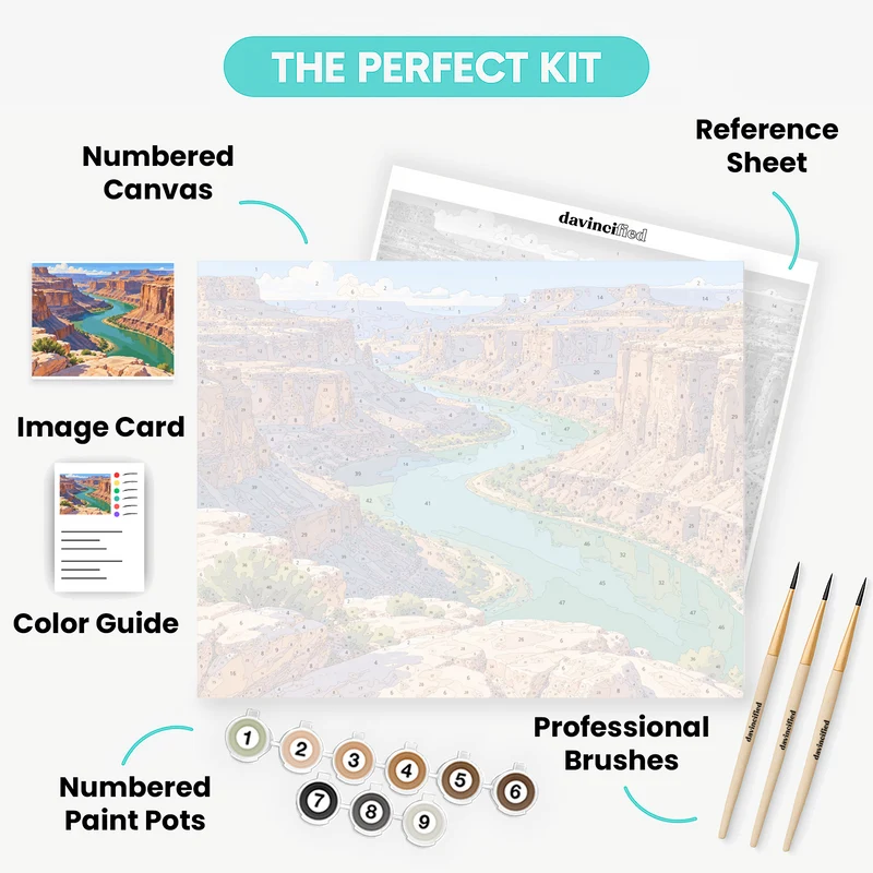 Jade River Canyon - Paint by Numbers Kit