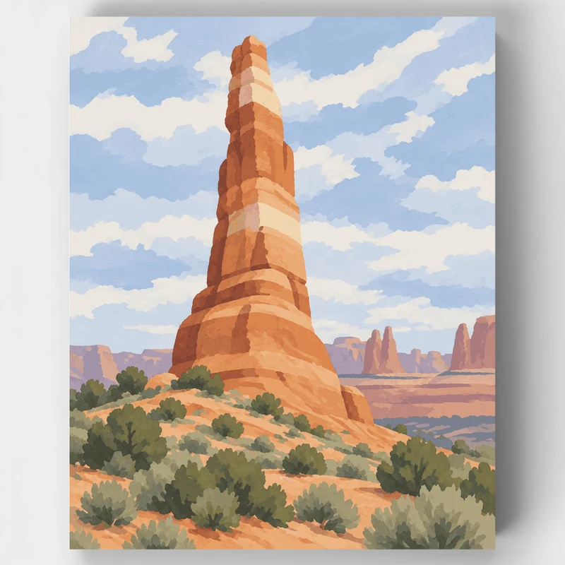 Needles Sandstone Spire - Paint by Numbers Kit
