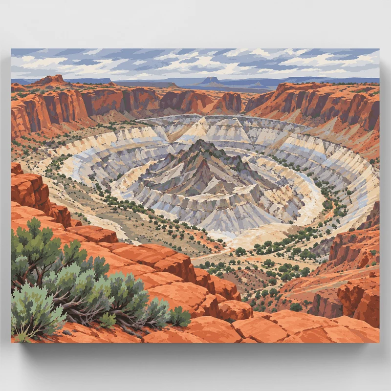 Upheaval Dome Crater - Paint by Numbers Kit