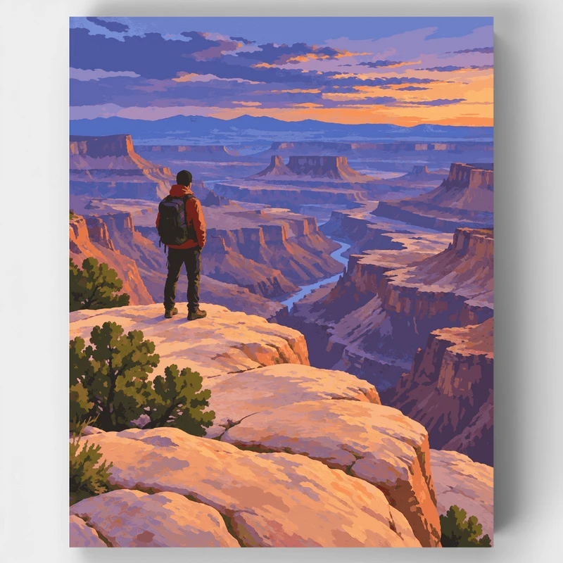 Grand View Point Hiker - Paint by Numbers Kit