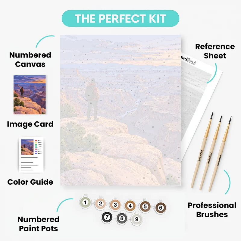 Grand View Point Hiker - Paint by Numbers Kit