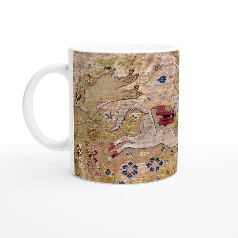 Keramiktasse Jagdteppich
