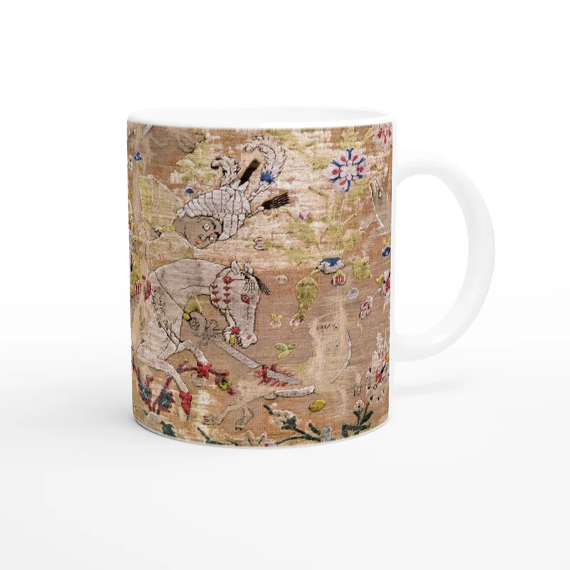 Keramiktasse Jagdteppich