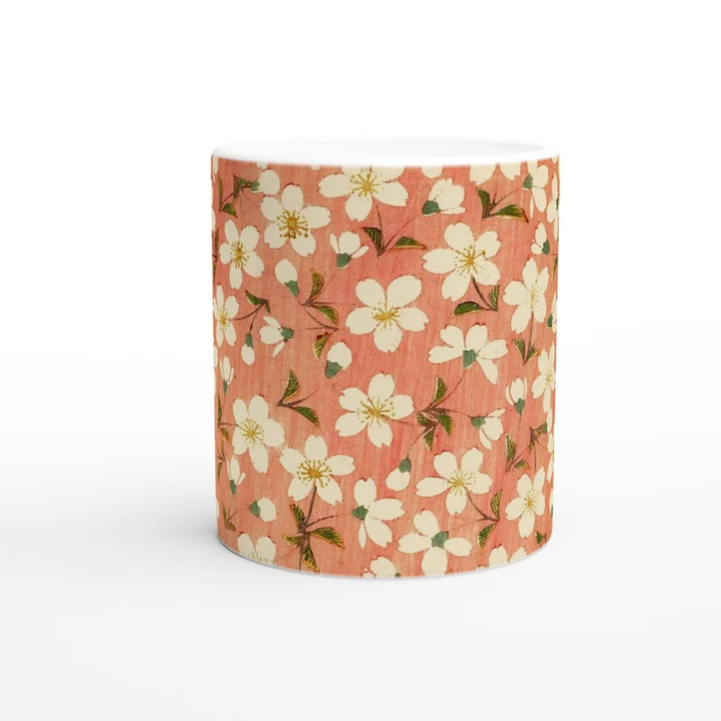 Keramiktasse mit Blütenmuster
