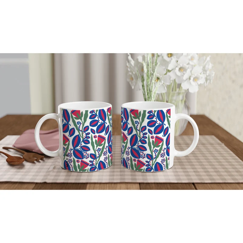Keramiktasse Grünfink