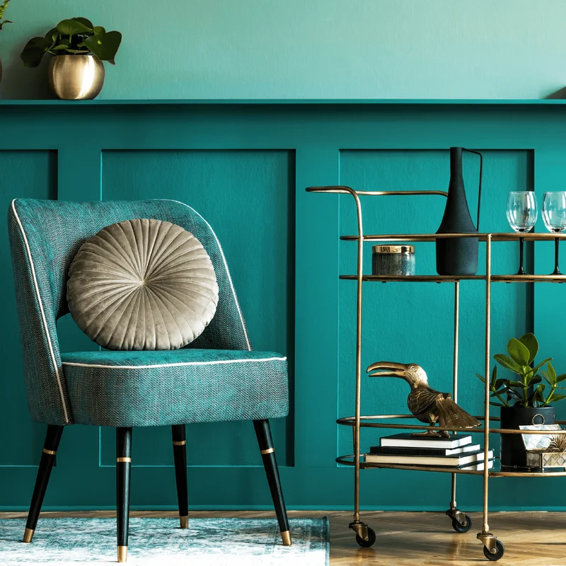 Wandfarbe Petrol No. 570 Design Collection edelmatt