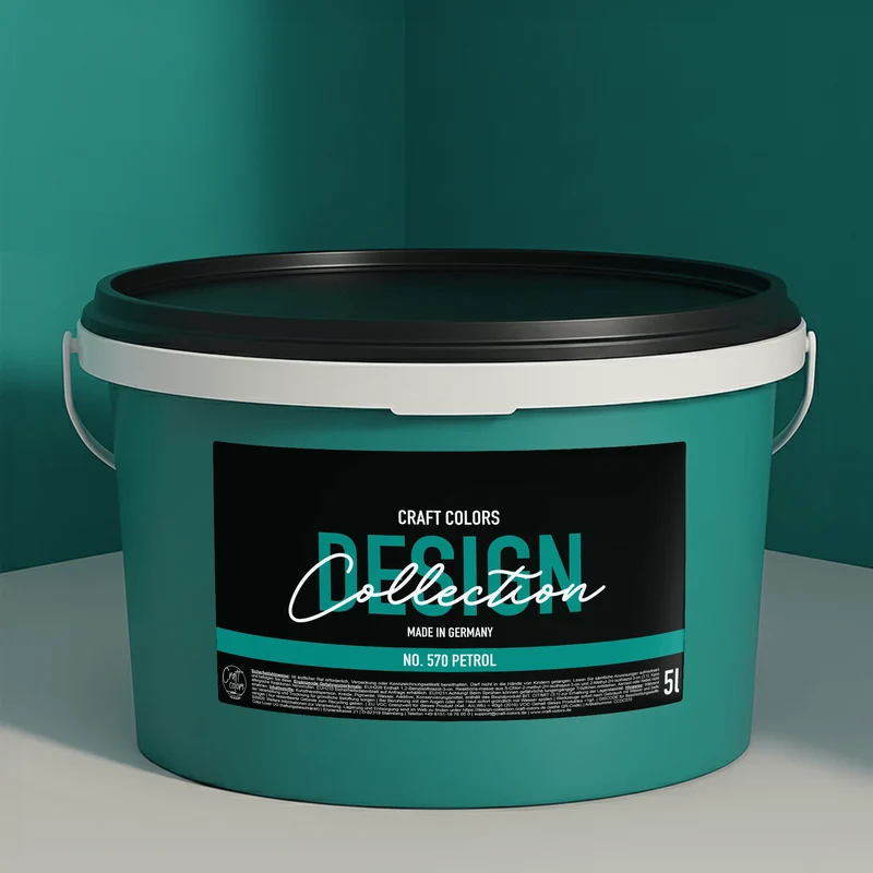 Wandfarbe Petrol No. 570 Design Collection edelmatt