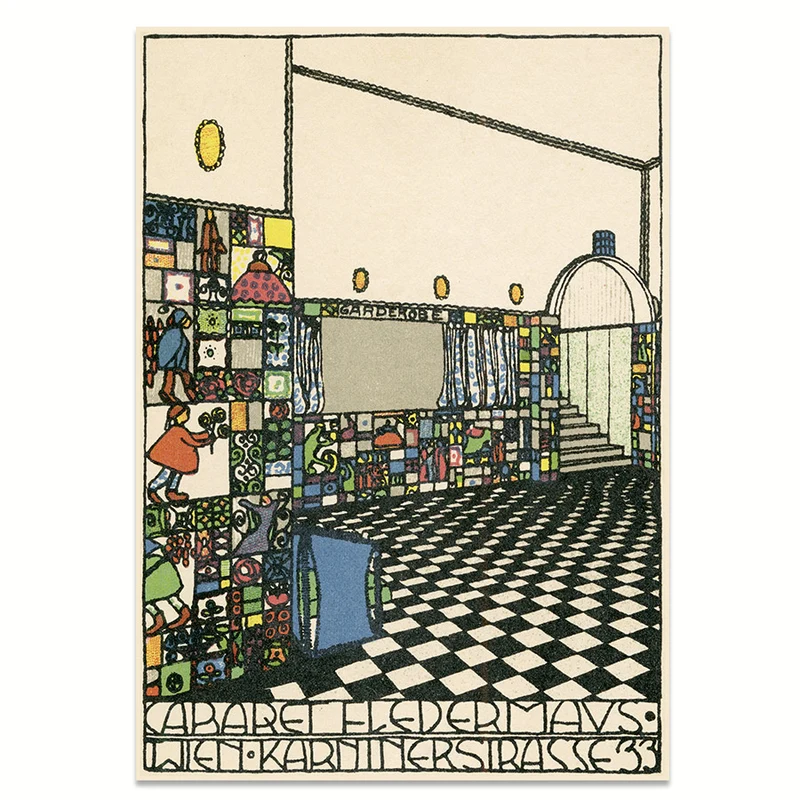 Kunstdruck: Wiener Werkstätte Kabarett Fledermaus