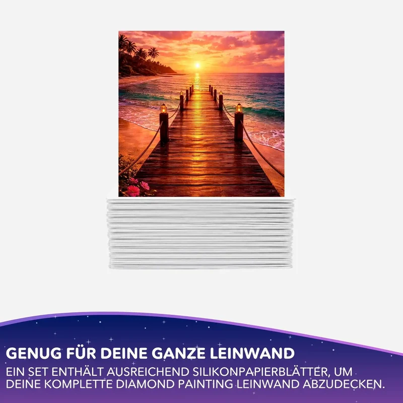 Silikonpapier-Set - Dorthin, wo der Tag Frieden findet - 10x10cm