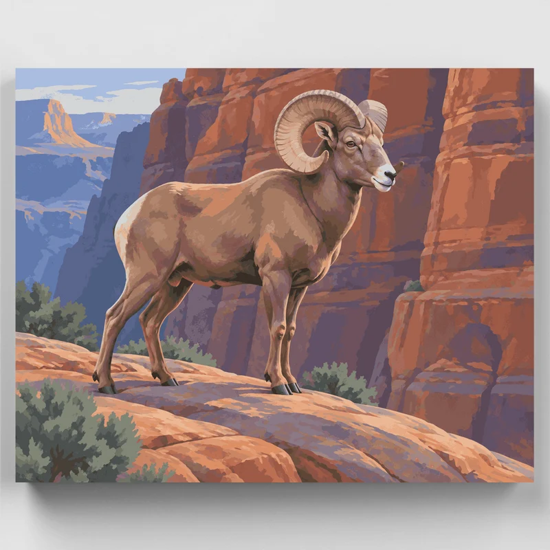 Bighorn Ram on Slickrock - Paint by Numbers Kit