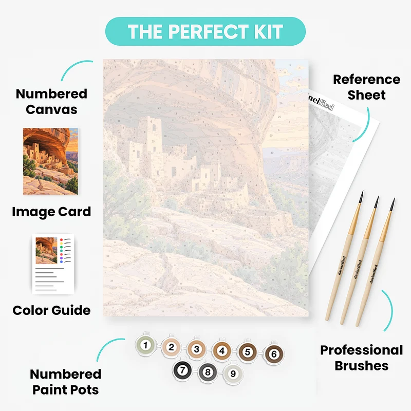 Cliff Dwelling Alcove - Paint by Numbers Kit
