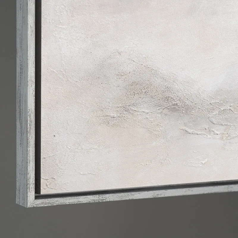 „Nebulöse Ferne“ – graues Triptychon mit Reliefstruktur 3-teilig
