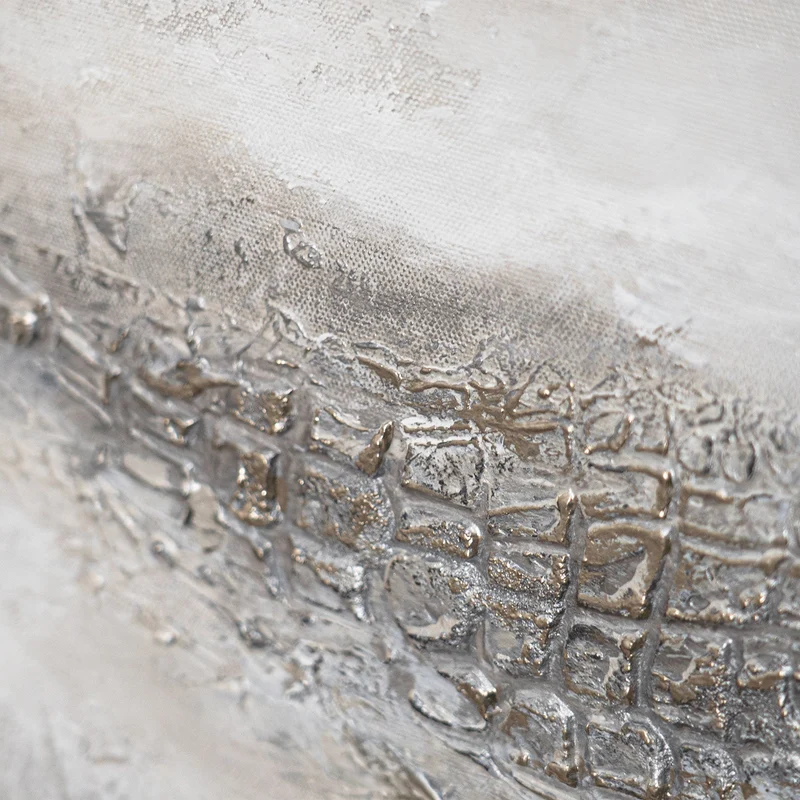 Gemälde Handgemalt mit Rahmen „Nebulöse Ferne“ – Moderne Abstrakte Kunst