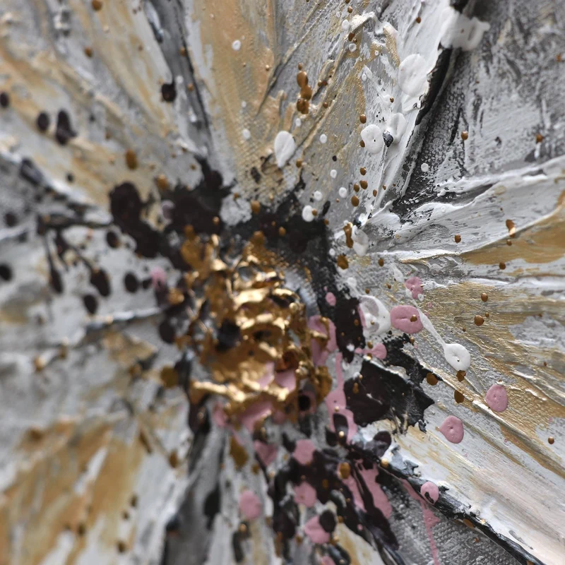 Modern acrylbilder mit struktur "Blumenparadies"