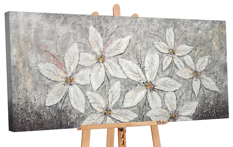 Modern acrylbilder mit struktur "Blumenparadies"