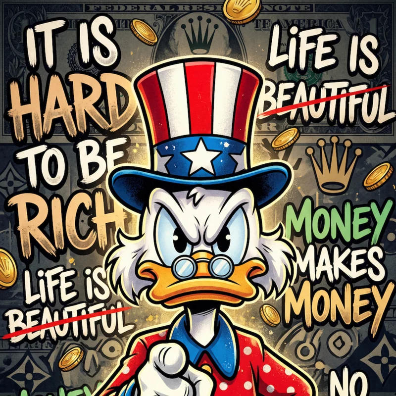 Poster Money Makes Money Quadrat